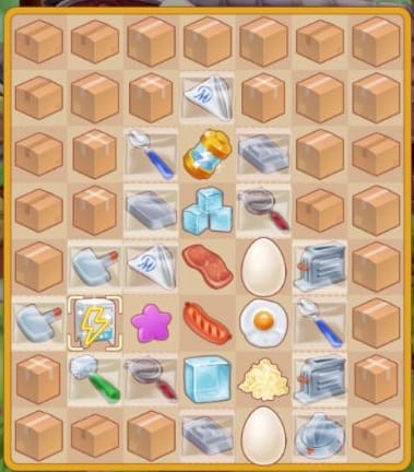 Merge Inn おいしいマッチパズルのパズル画面